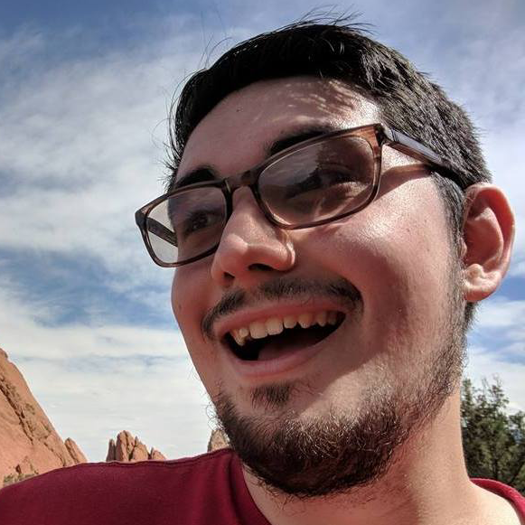 Close up of Michael's face smiling